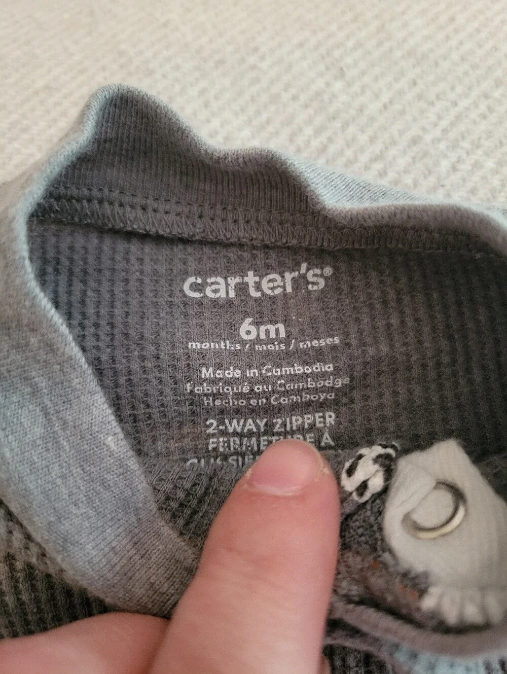 Lot of 2 Carters Pajama Sleepers Size 6 Months